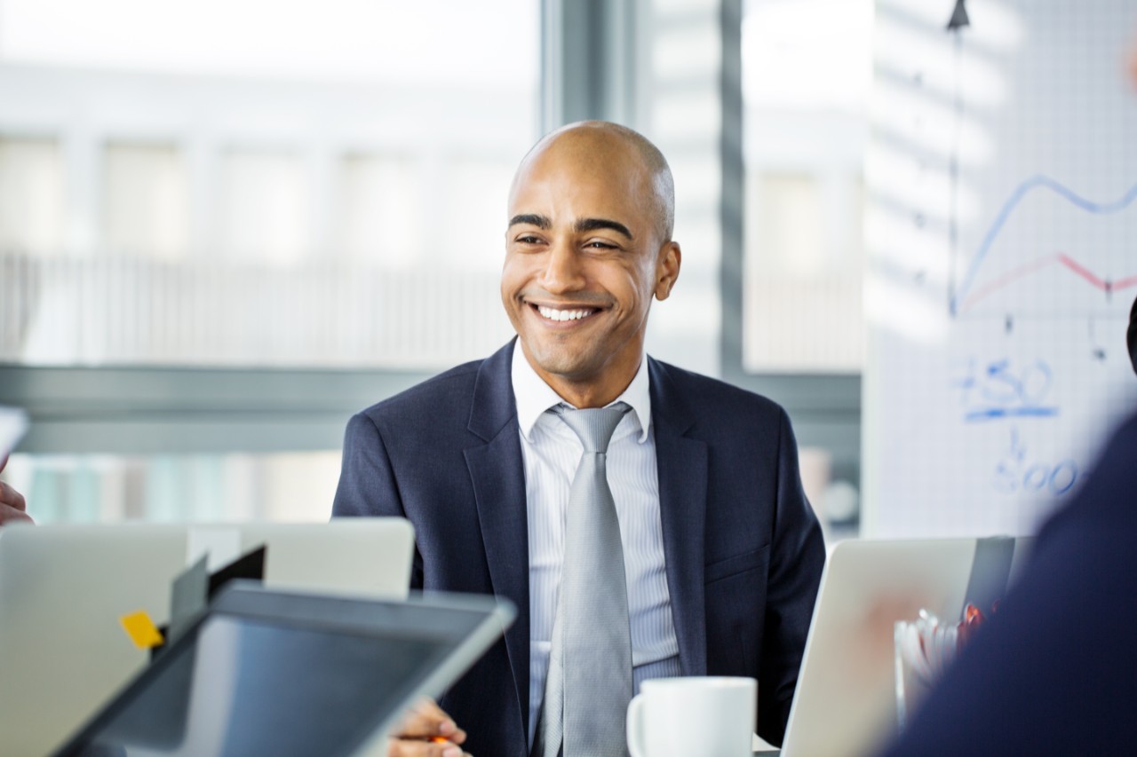 Man in meeting